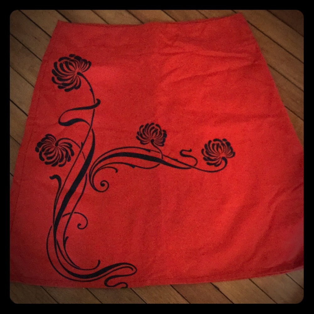 MARIPOSA - Orange A-Line Skirt